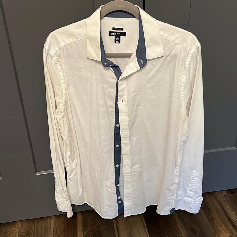 Bar III white button down shirt